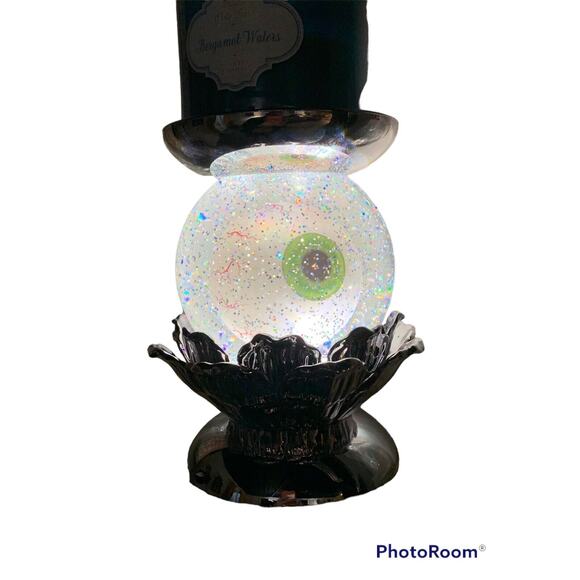 Bath & Body Works 2022 Gothic Eyeball Waterglobe Pedestal Candle Holder New rare - Picture 8 of 9